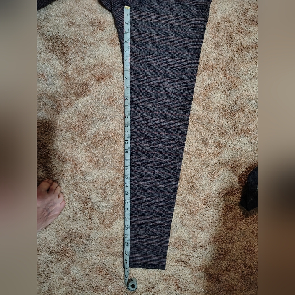Soho Apparel woman's Red and Black Plaid Pull On Dress Pants, Size M - Picture 7 of 8